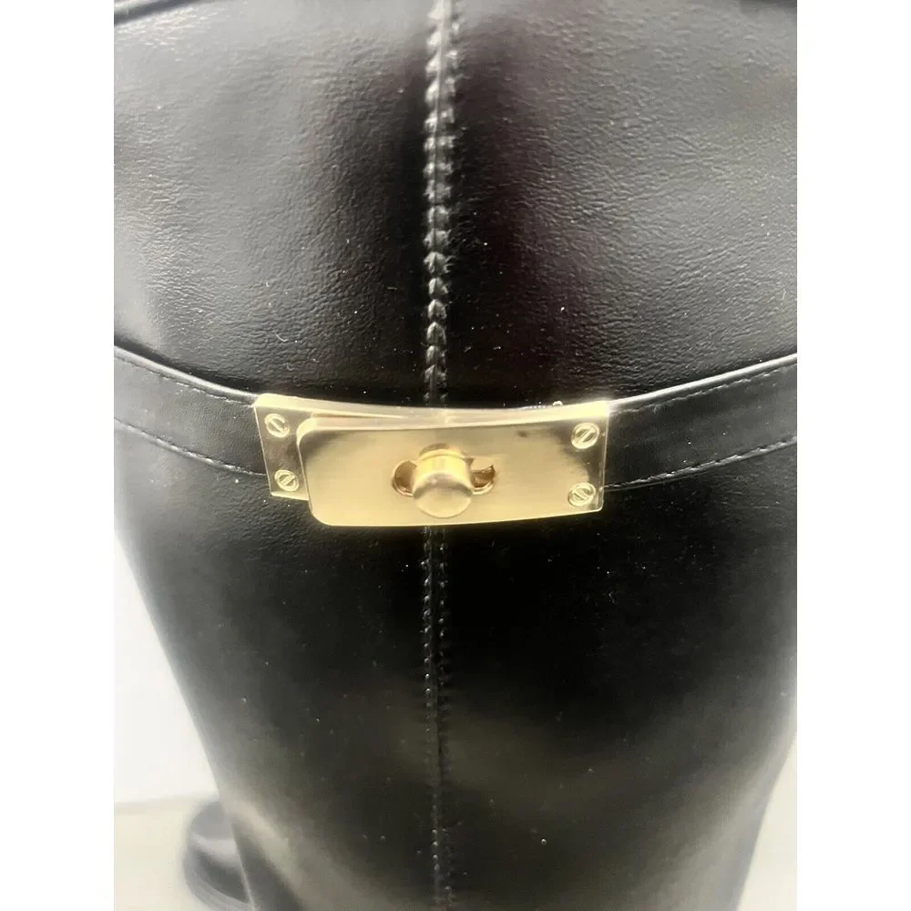 Mi. im Women's Black Knee High Boots‎ with Gold Accents Size 10 Equestrian
